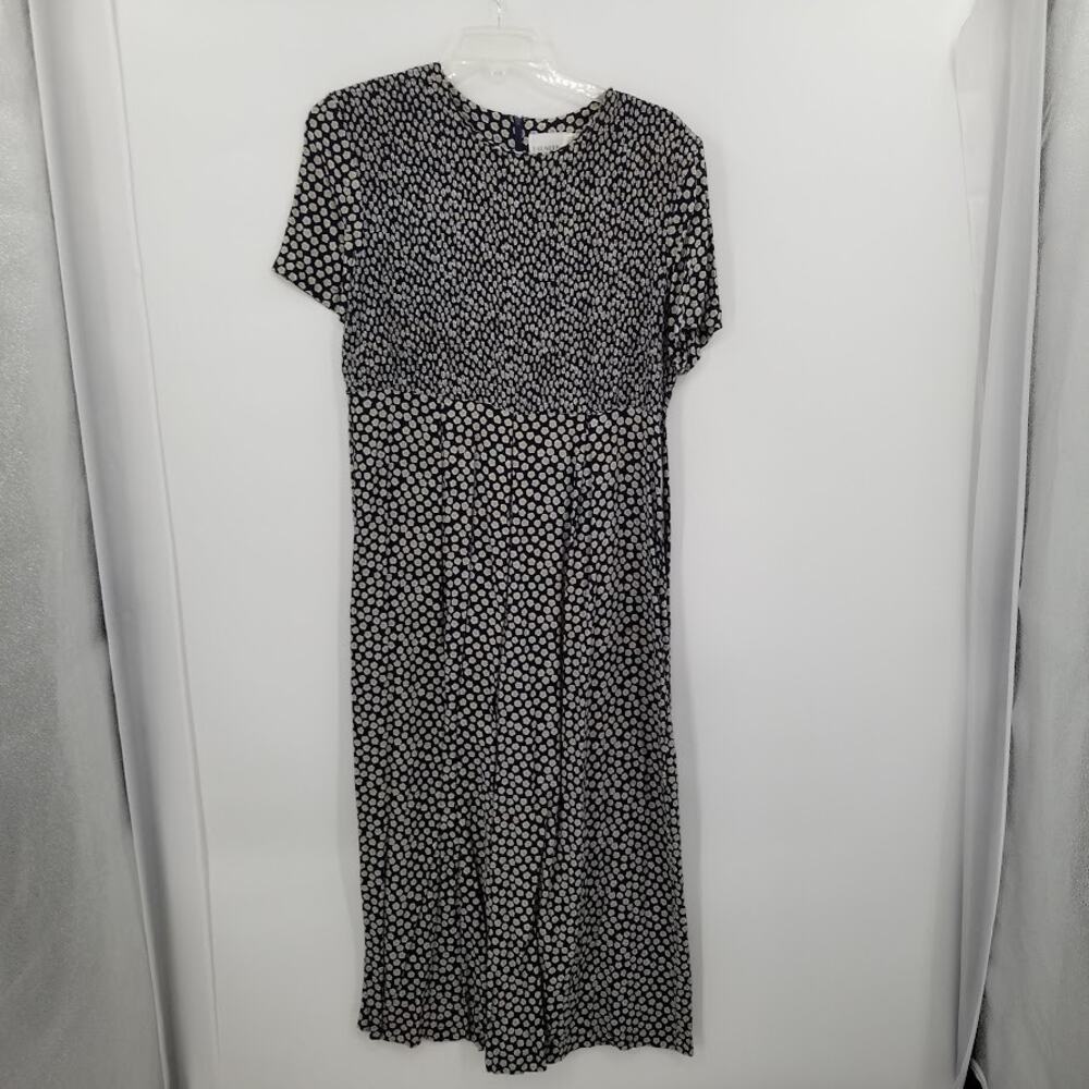 Halmode Petites SMocked Short Sleeve Floral Size 16 Dress shoulder pads PRAIRIE